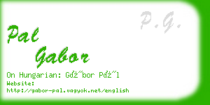 pal gabor business card